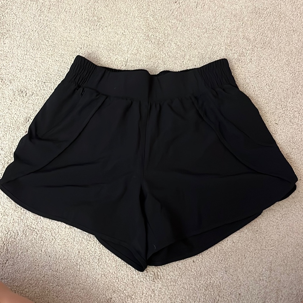 Black athletic shorts